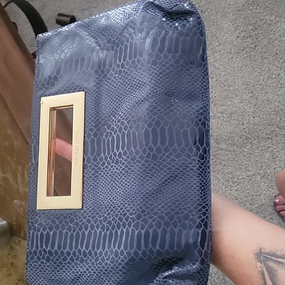 Michael Kors-Python Clutch Nwot-Mint Condition Mi… - image 5